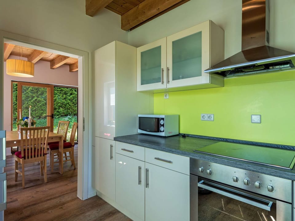 Kitchen with ove and microwave
