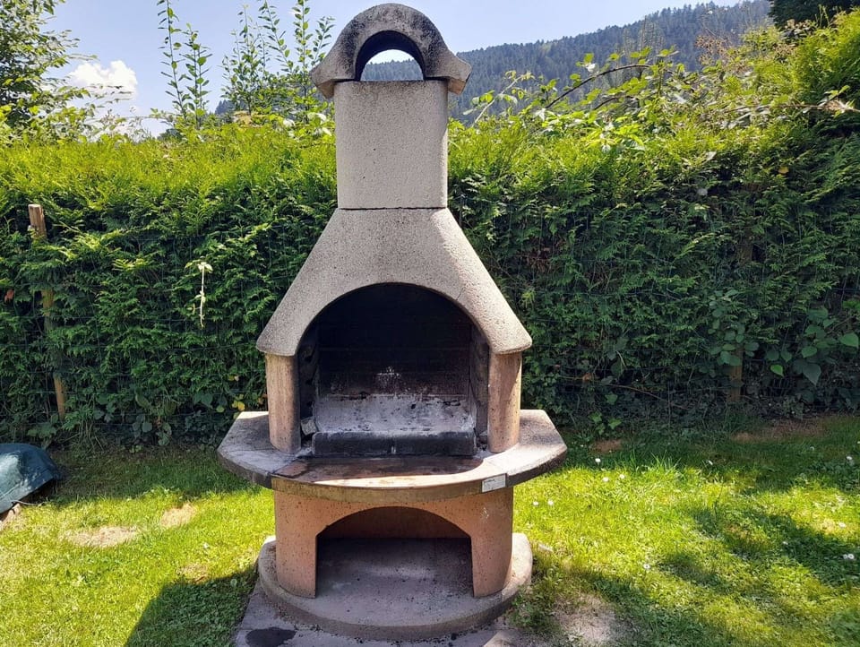Brick barbecue incl. barbecue utensils