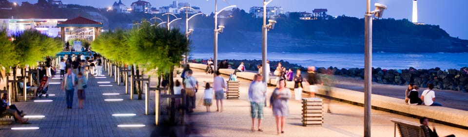 Anglet seaside at evening