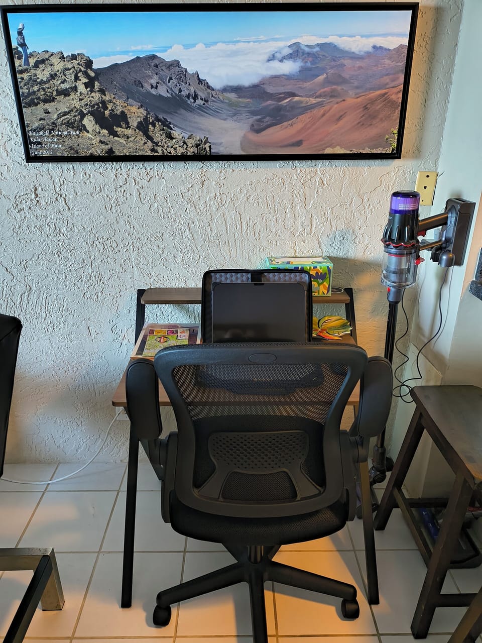 Mini workstation so you can some stuff done if needed!