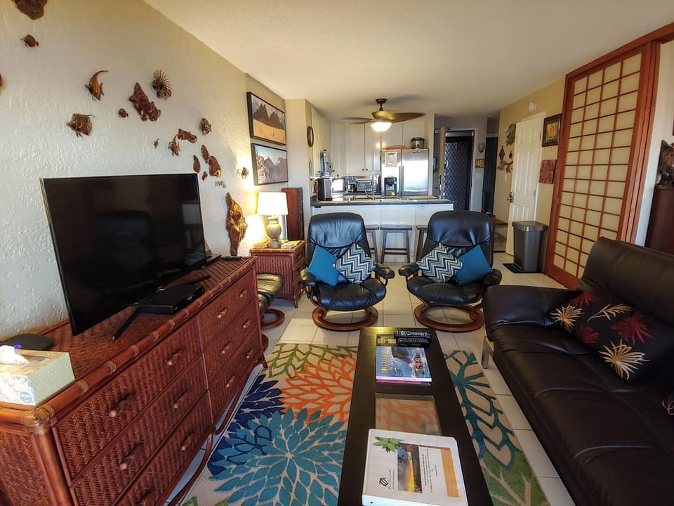 The living room from another angle (new 50" TV in 2021)