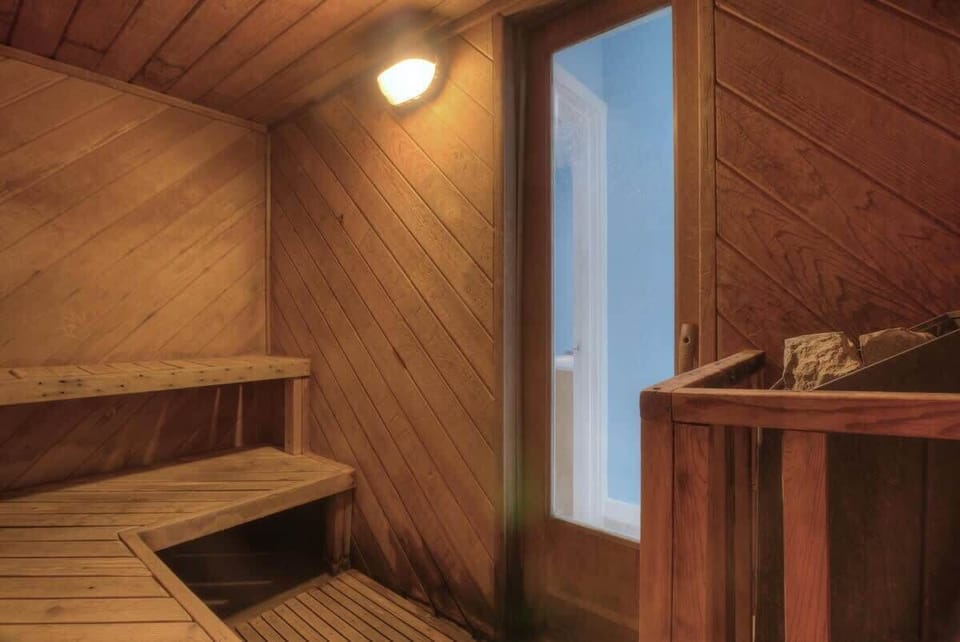 Warm up in our dry sauna 