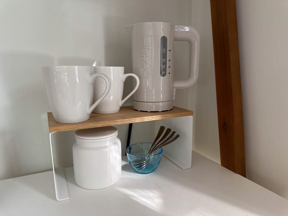 Tea station at your laptop desk