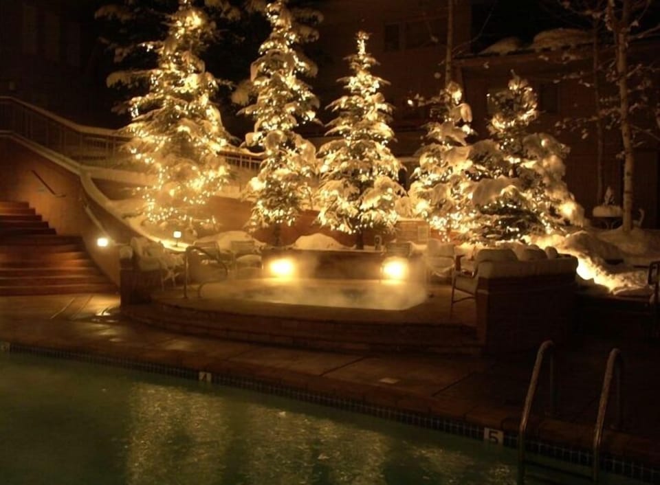 A lovely winter scene to enjoy while soaking in the hot tub.