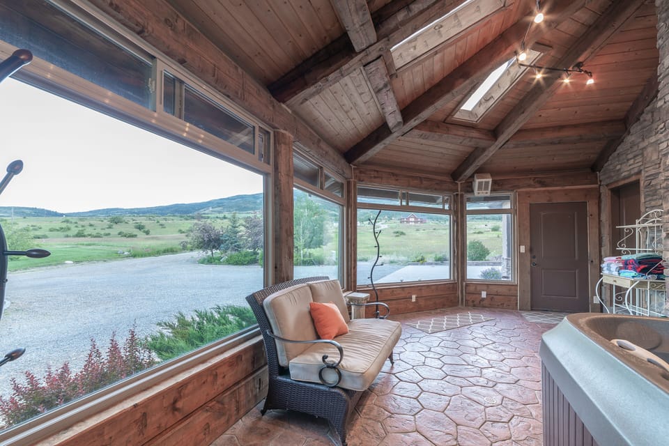 Sun Room - Hot Tub to the right