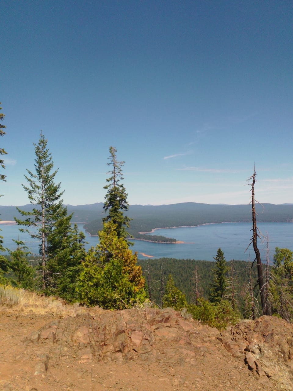 View of Lake Almanor from Top of The World. 