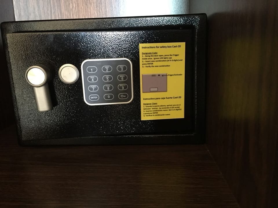 Safe located in master bedroom closet