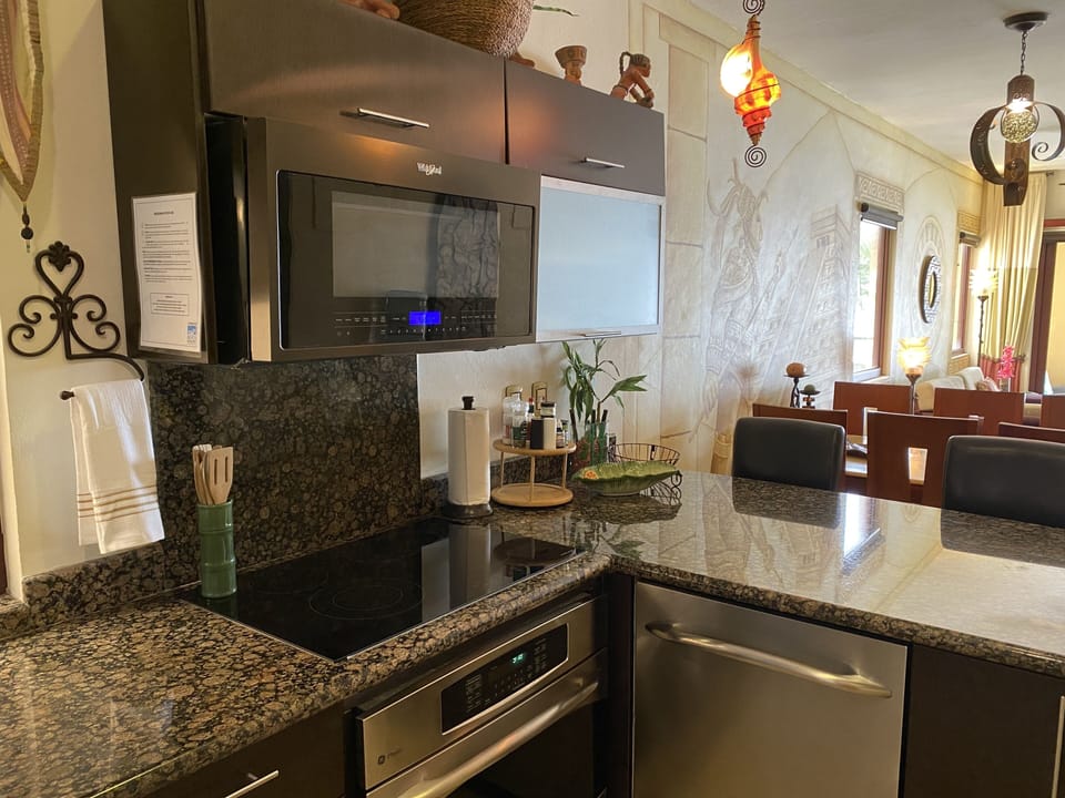 Microwave, cooktop, oven and dishwasher