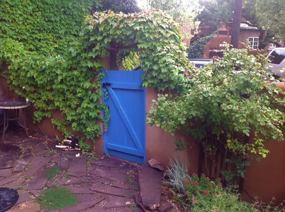 Front gate into our private front courtyard.