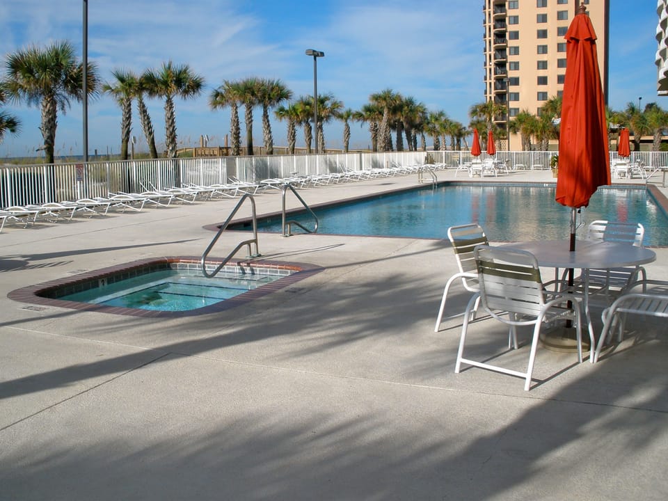 outdoor pool and spa