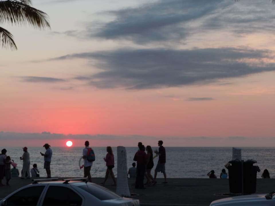 Sunset on the Malecón oceanfront boardwalk