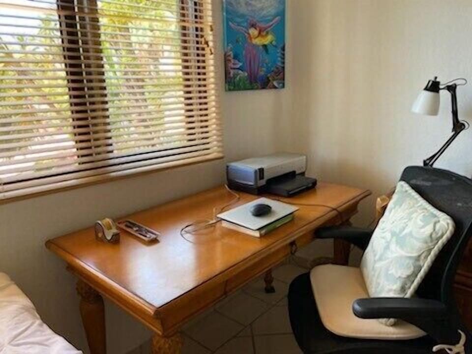 Desk/workspace in guest bedroom. 