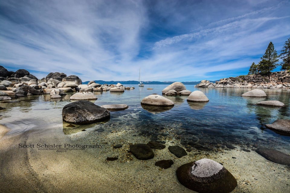 STROLL THE SANDY BEACHES AT SAND HARBOR ON BEAUTIFUL LAKE TAHOE
