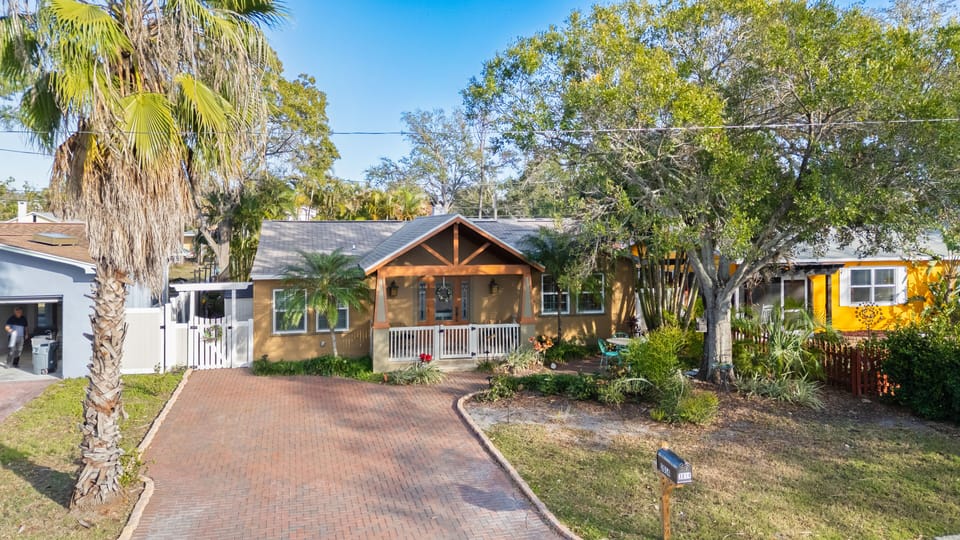 Front entry & brick drive.