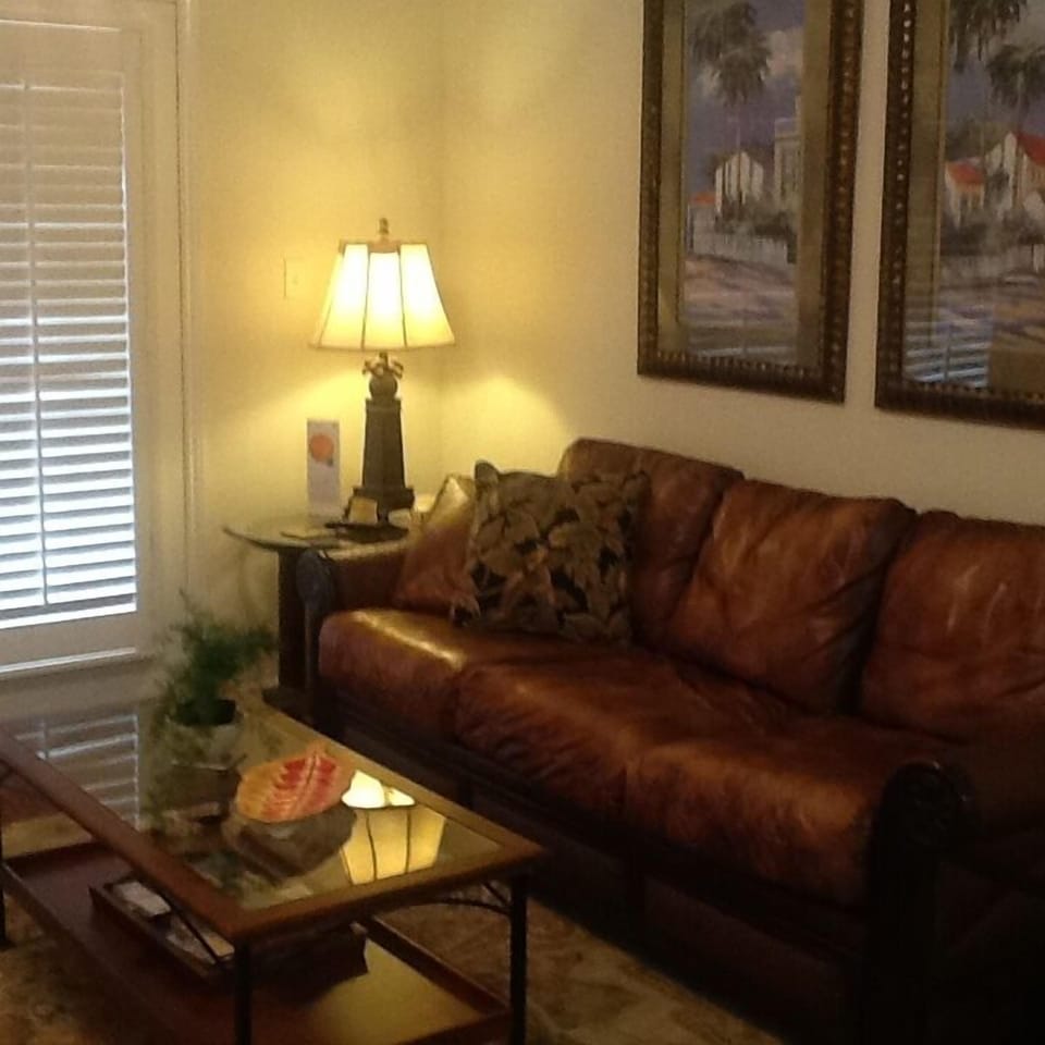 Custom plantation shutters and hardwood floors throughout.  Queensize sofa bed.