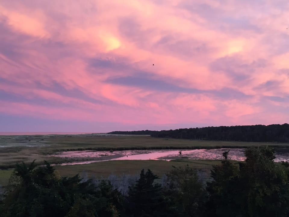 Even better sunset view from upper deck