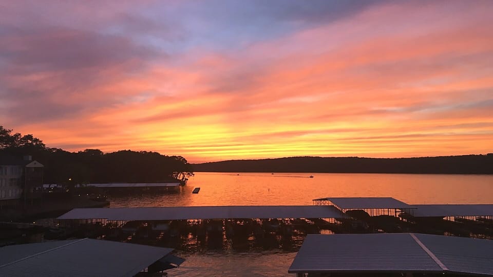 Sunset from the patio!  Stunning!