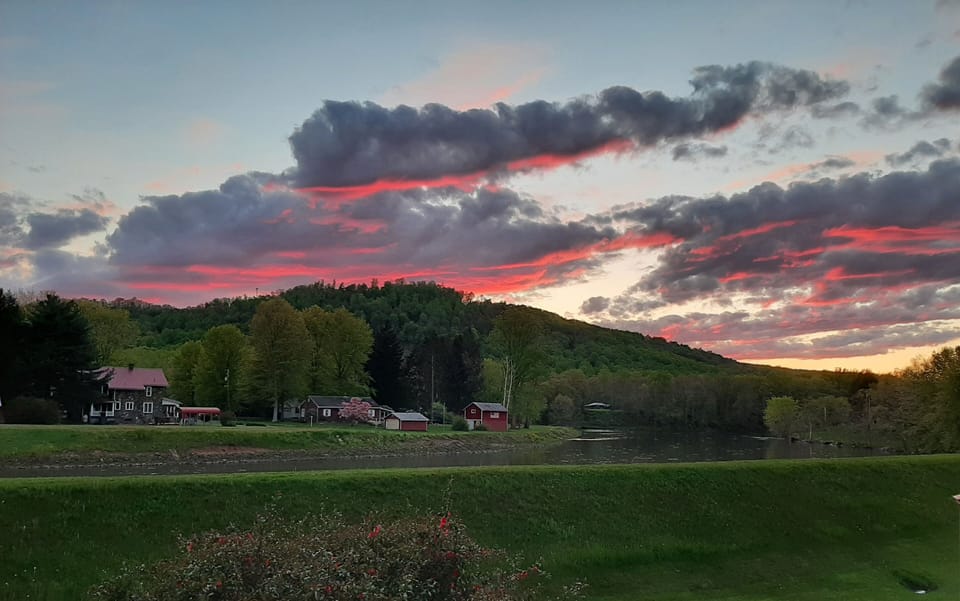 Sunset from the deck. 