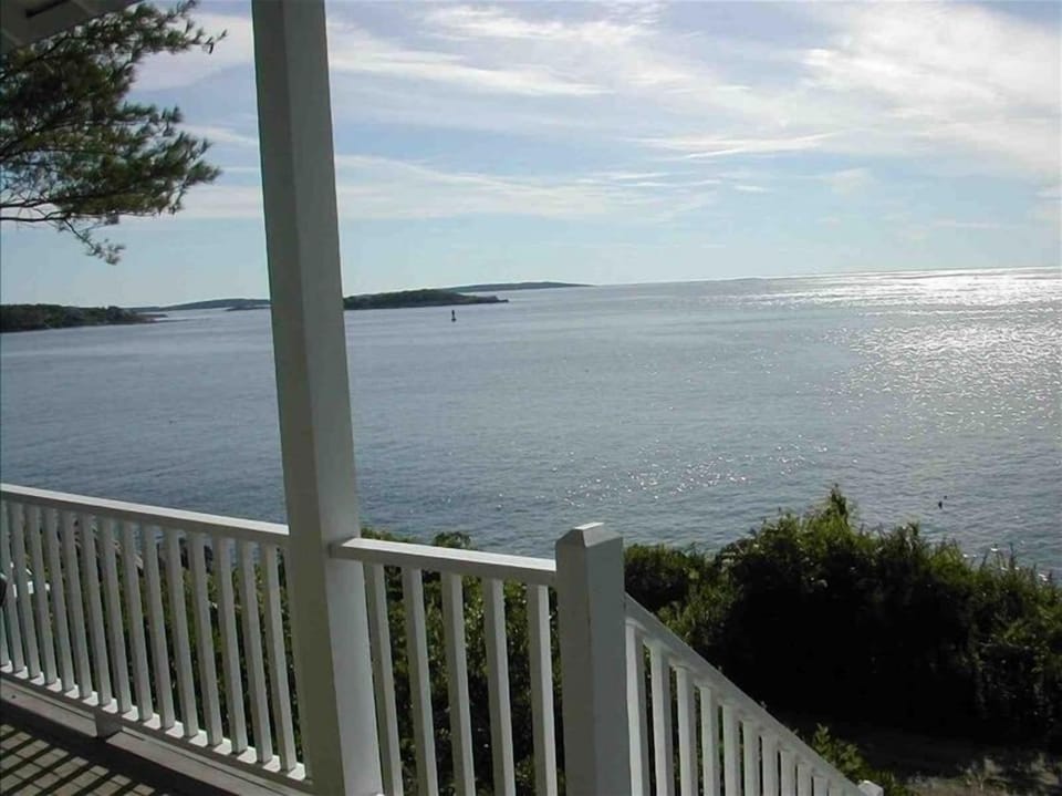 View from front porch at mid-day, looking Down East.