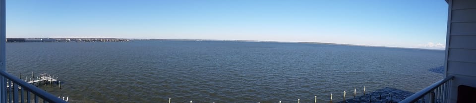 Panoramic picture of the UNOBSTRUCTED  view of the bay. 