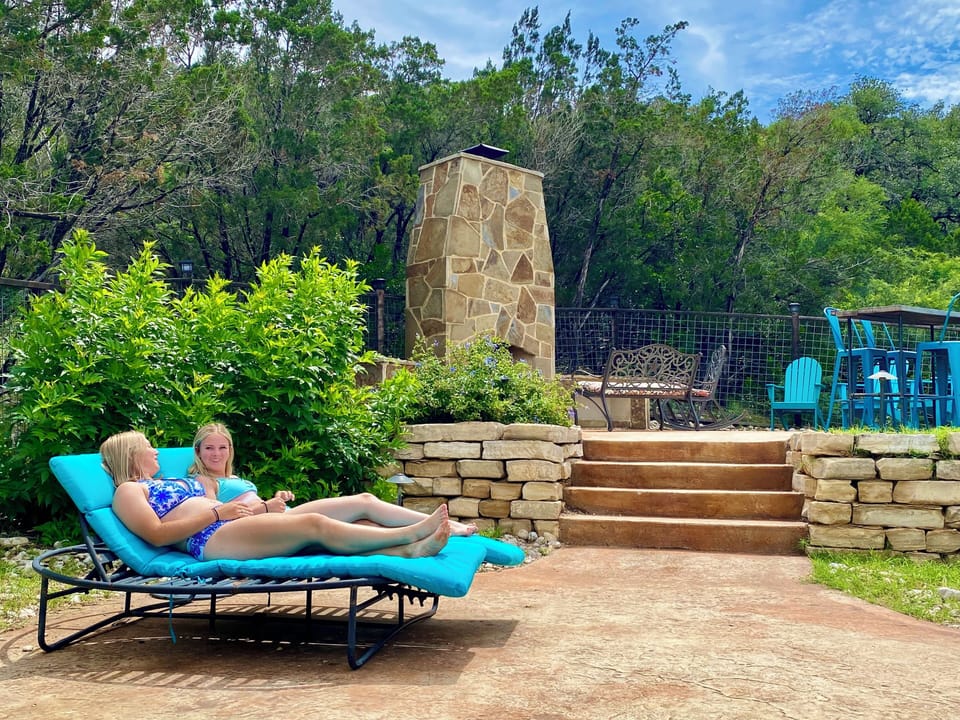 Kickin Back - Double chaise lounge is perfect for laying out.