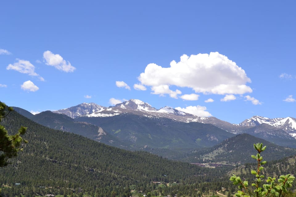 View of Longs Peak from the deck.