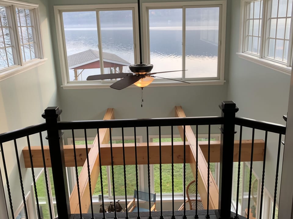 View from balcony of secret room