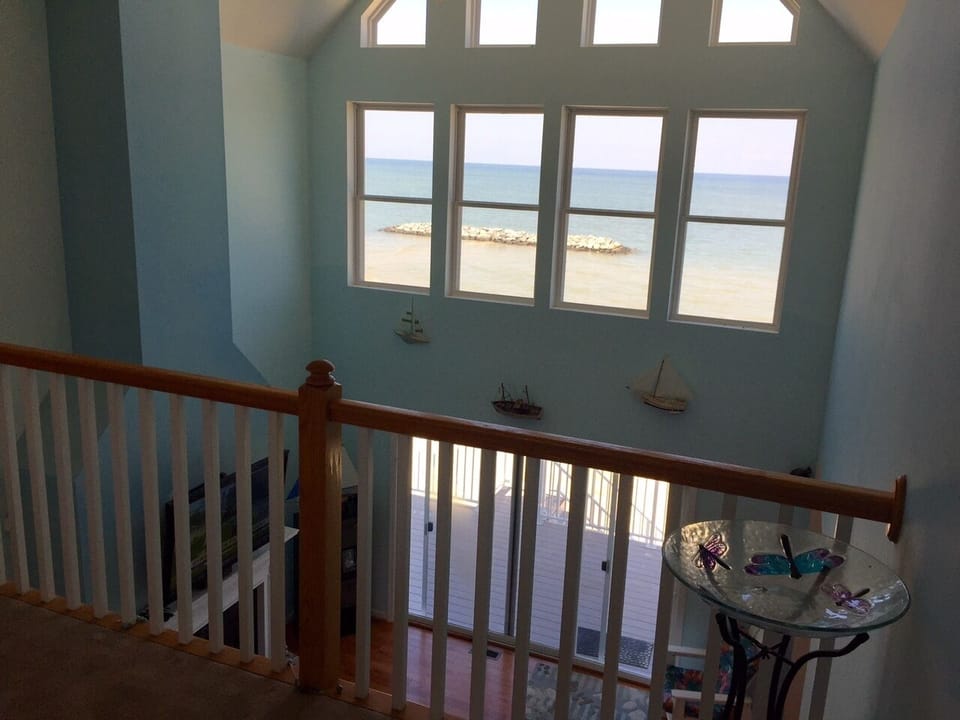 Wide water views.
