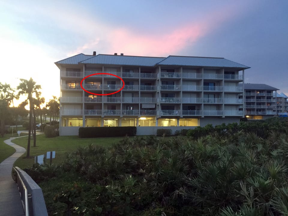 Our condo - view from the beach.