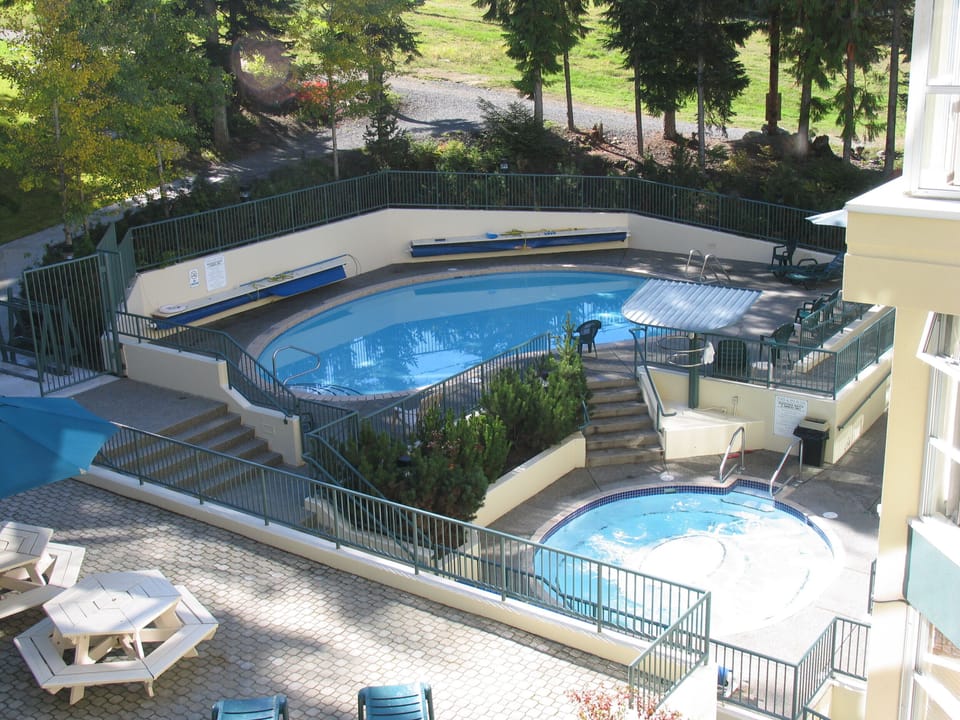 Communal heated pool and hot tub