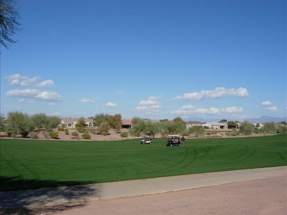 View from backyard of Par 5 3rd fairway
