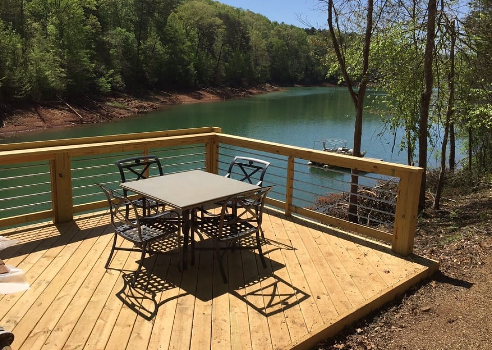 Deck at the water's edge.