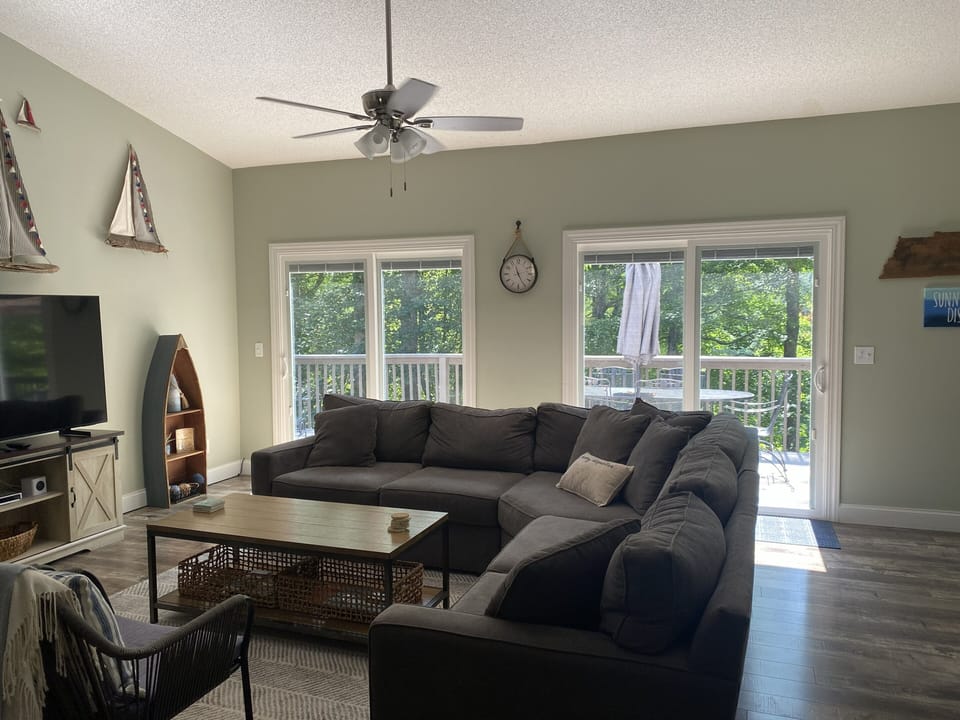 Patio doors provide lots of natural light
