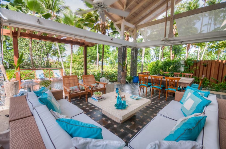 Other view of Outdoor terrace with Living room and dinning table