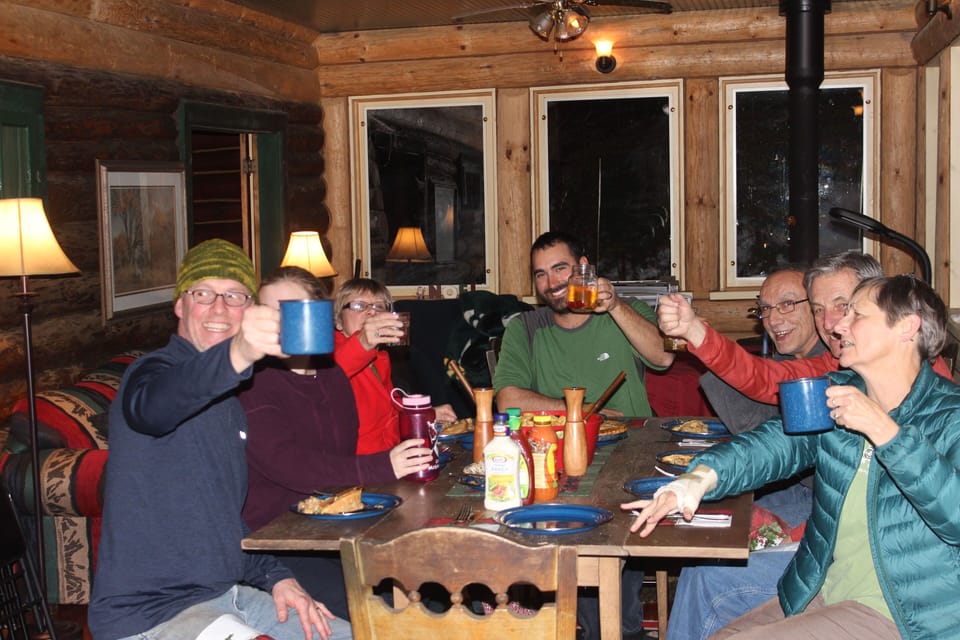 The porch, with the woodstove for heat, is great for reconnecting with family.
