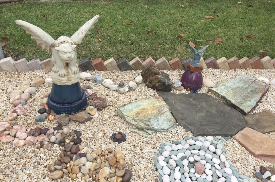 Close-up Gargoyle Rock Garden