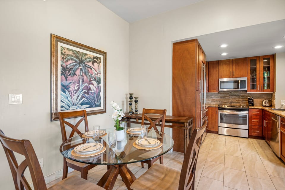 Dining table for a party of four