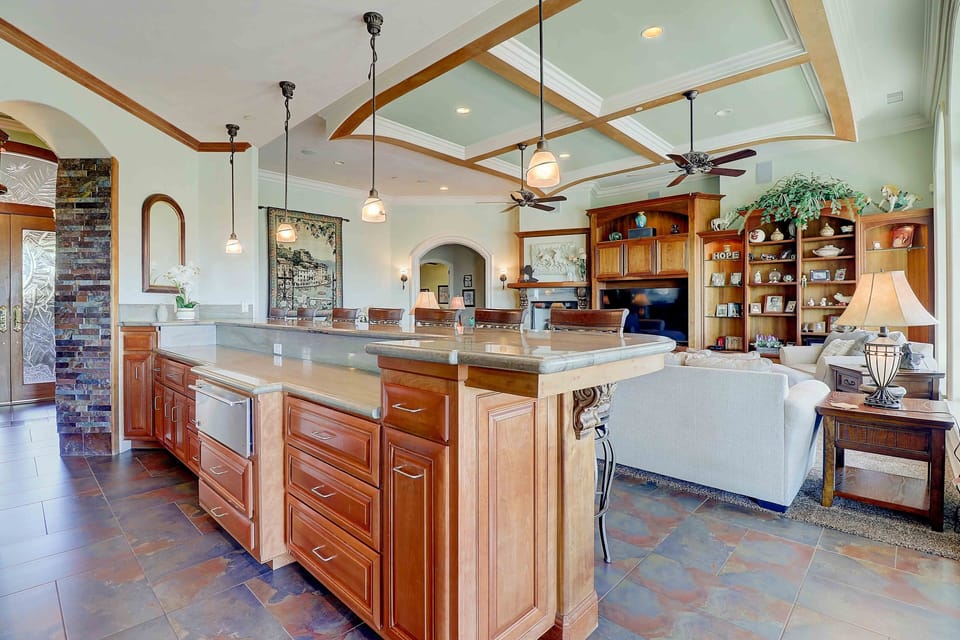 Open concept floor plan so everyone can stay together and enjoy the family time.