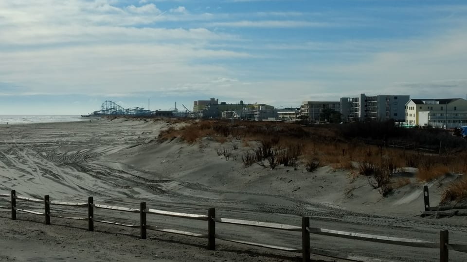 Morey Piers in distance. Far enough away but still close enough for convenience