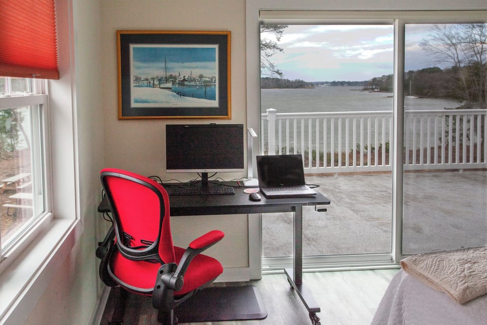 Standing / Sitting Desk Overlooking Creek and River