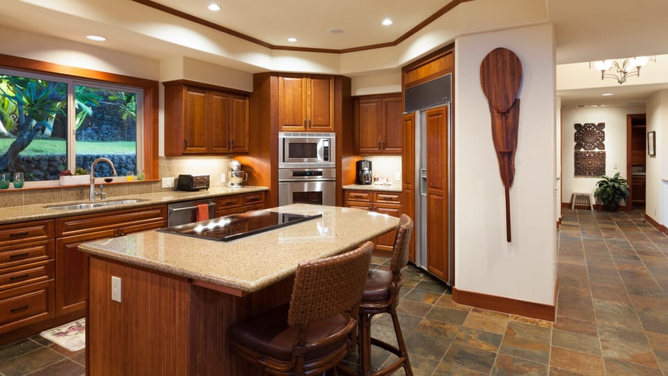 Additional island seating in the kitchen