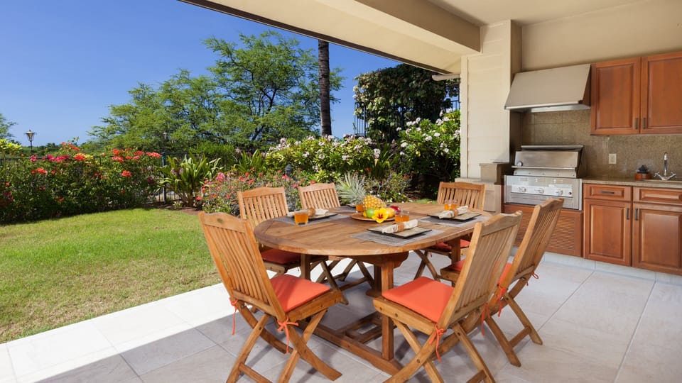 Grill the fresh catch of the day on the private BBQ on the covered lanai
