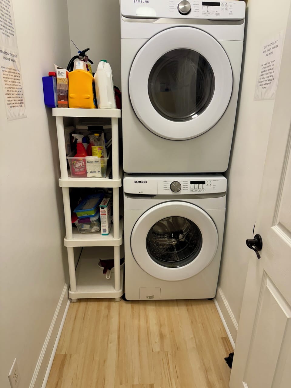 Full size Washer/Dryer in unit.