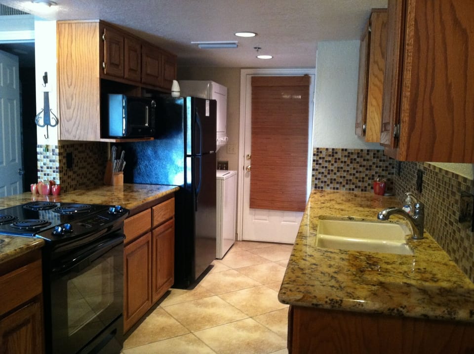 Kitchen area to the garage