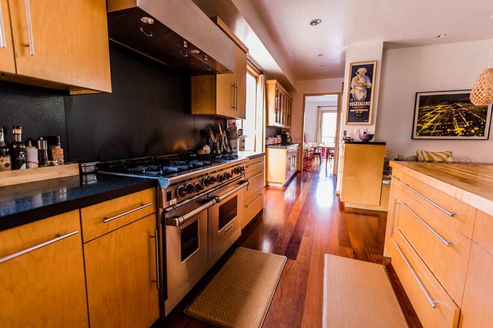 Kitchen with pantry before the dining room
