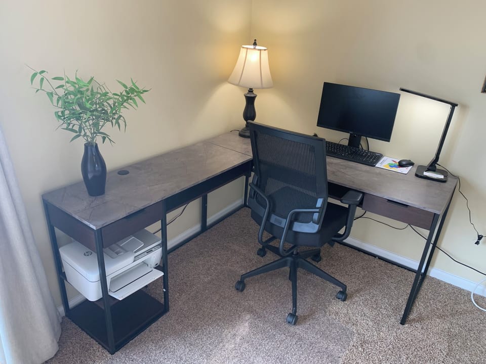 Fourth Floor Deluxe Master Bedroom with Desk, Monitor and Printer