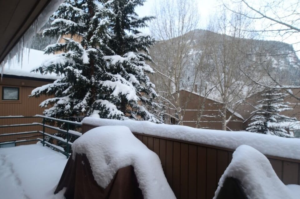 Patio with Propane BBQ covered in snow photo (11/21/14)