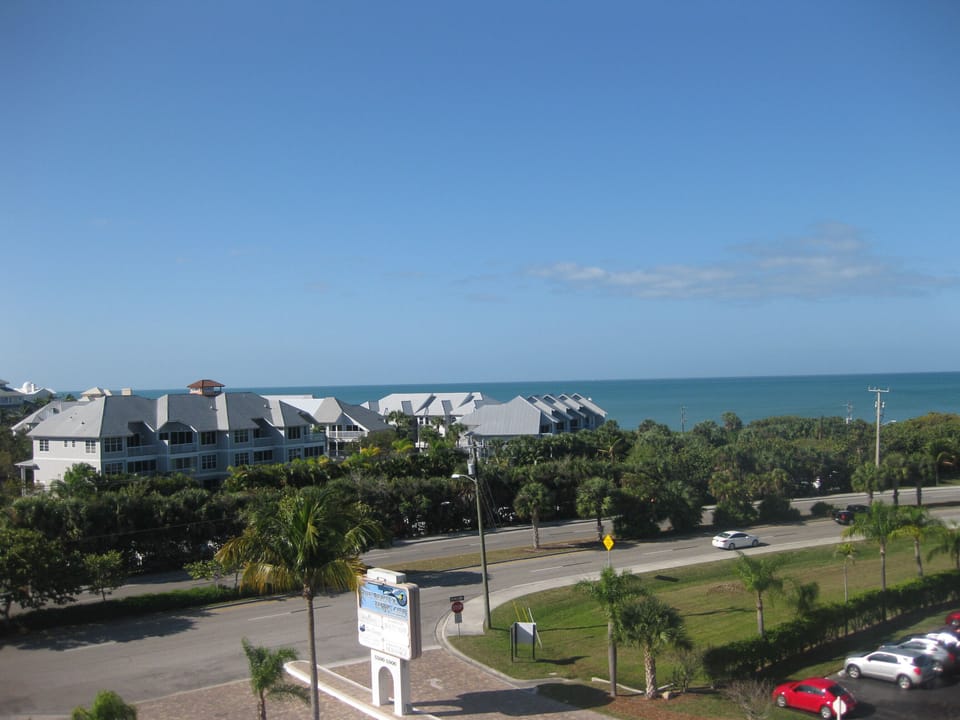 Gulf View from the condo stairwell