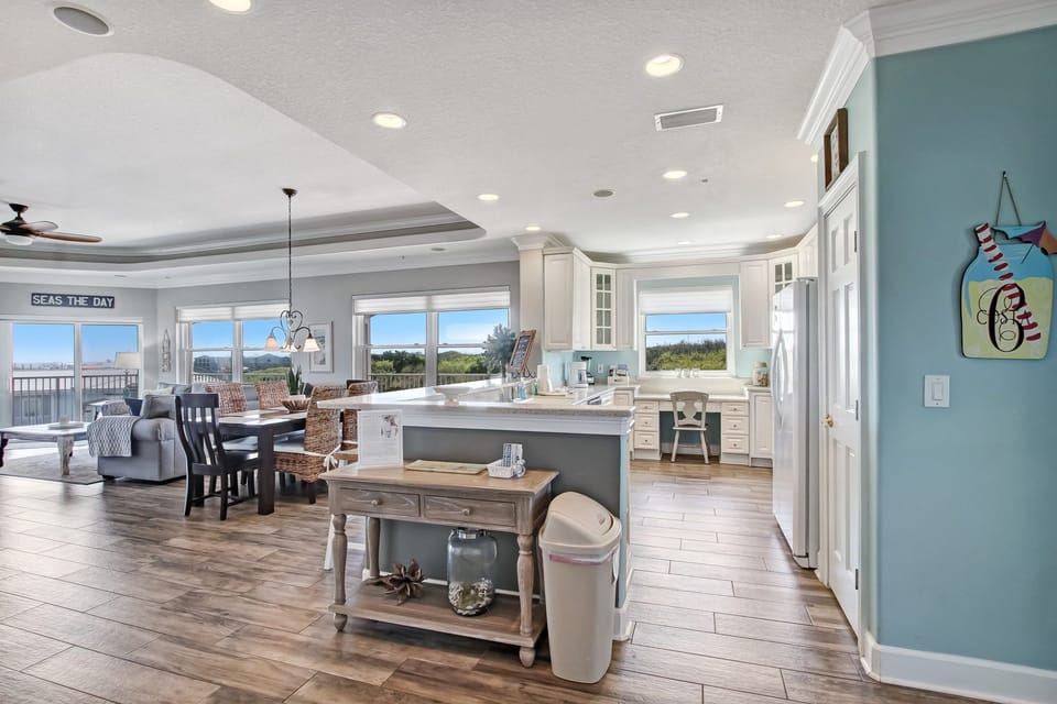 Huge Great Room with Living Area, Kitchen, and Dining Area All Part of the Same Space