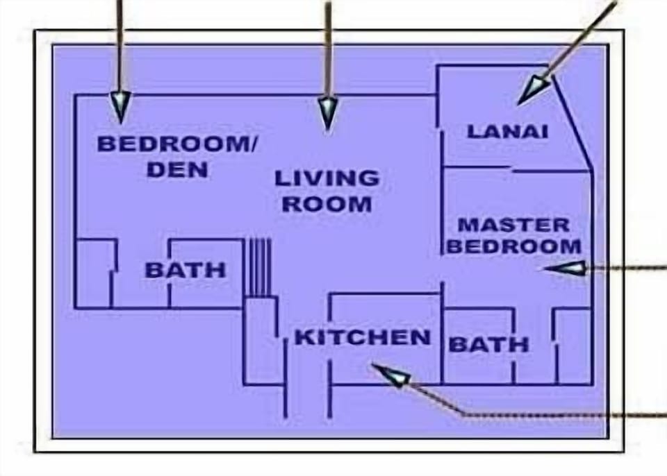 Approximate floor plan (ours has been remodeled and some walls removed).